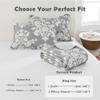 BCOTTOND King Size Quilt Set - 100% Cotton Grey Quilt Set, Gray Floral Pattern Farmhouse Bedspread Set, King Lightweight Reversible King Quilt Bedding Set for All Season,Gray Grey White, 3-Piece view 4