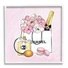 Stupell Industries Golden Perfume Flowered Fashion Shopping Bag Confectionary Macaroons, Design by Martina Pavlova view 1