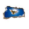 Animals Wall Stickers 3D Smashed White Dove Wall Tattoo Vinyl Removable Home Decoration Blue Sky Waterproof Decals Art for Baby Nursery Girl Boy Kids Room Wall Decor 46"W x 28"H view 1