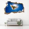 Animals Wall Stickers 3D Smashed White Dove Wall Tattoo Vinyl Removable Home Decoration Blue Sky Waterproof Decals Art for Baby Nursery Girl Boy Kids Room Wall Decor 46"W x 28"H view 4