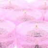 24 Pack of Clear Pink Colored Unscented Mineral Oil Based Gel Candle Tea Lights - Up to 8 Hours Each - Hand Poured by The Gel Candle Company in USA view 3