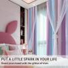 XiDi Curtains for Girls Bedroom Kids Room Unicorn Princess Theme Home Decor 72 inches Length Pink/Purple, W52 X L72 2 Panels view 2