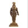 Ancient Egyptian statue of goddess Isis gold leaf hand painted contains eye of Horus solid stone made in Egypt. view 1