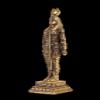 Ancient Egyptian statue of goddess Isis gold leaf hand painted contains eye of Horus solid stone made in Egypt. view 3