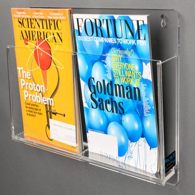 2 Pocket Magazine Rack-Horizontal