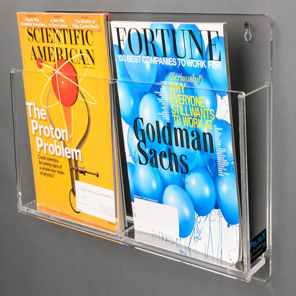 2 Pocket Magazine Rack-Horizontal