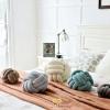 Sioloc Soft Knot Ball Pillows,Round Throw Pillow Cushion Home Decoration Plush Pillow,Throw Knotted Pillow Handmade Round Plush Pillow7.8inches,Brown view 3