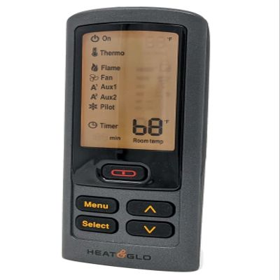 Remote Transmitter for Hearth & Home RC300: Compatible with Heat N Glo Fireplaces, Replaces Part #2166-330, Includes Wall Holster