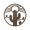 Cactus and Sun Metal Wall Art view 1