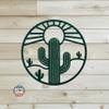 Cactus and Sun Metal Wall Art view 2