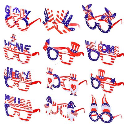 12PACK 4th of july decorations 4th of july accessories,memorial day fourth of july Patriotic decorations party favors supplies American Flag sunglasses independence day birthday christmas party decor