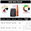 Coffee Bags with Valve(60pcs,16 oz,1 lb) Vented Coffee Beans Packaging Bags High Barrier Aluminumed Foil Flat Bottom Heat Sealed Side Zipper Resealable Storage Bag for Home or BusinessWhite view 2