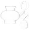 Clear Glass Oil Lamp Cover Windproof Small Lampshade for Temple Kerosene Lamps Replacement Chimney Stylish Decorative Accessory for Indoor Lighting view 1