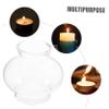 Clear Glass Oil Lamp Cover Windproof Small Lampshade for Temple Kerosene Lamps Replacement Chimney Stylish Decorative Accessory for Indoor Lighting view 3