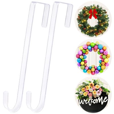 15 in Wreath-Hangers for Front Door, 2 Pack Christmas Wreath-Door-Hanger