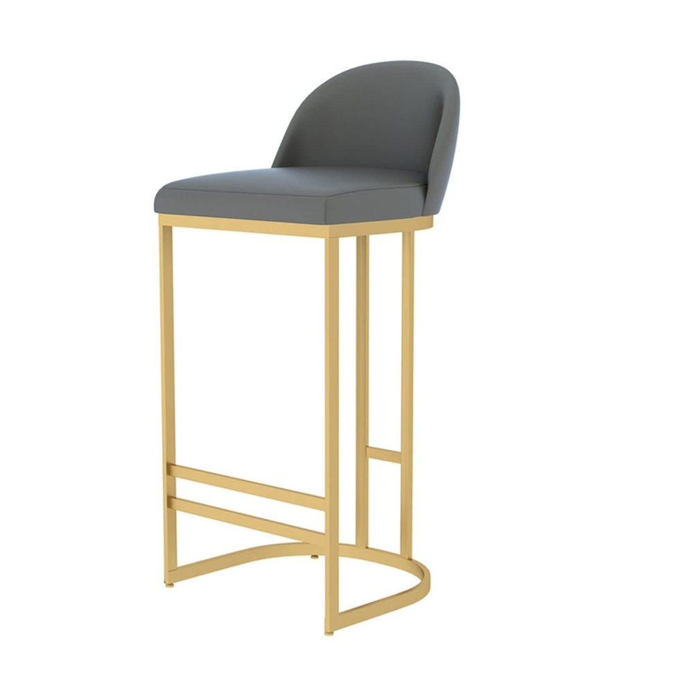Ontihang Faux Leather Armless Bar Chairs Set of 2, Simple Design Upholstered Breakfast Stools with Footrests Luxury Dining Chair for Kitchen,Living Room