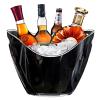 Raincol Ice Bucket Black Acrylic 8 Liter Plastic Tub For Drinks and Parties, Food Grade, Holds 5 Full-Sized Bottles and Ice view 1