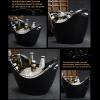 Raincol Ice Bucket Black Acrylic 8 Liter Plastic Tub For Drinks and Parties, Food Grade, Holds 5 Full-Sized Bottles and Ice view 4
