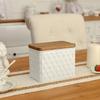 NIKKY HOME Kitchen 4x6 Metal White Recipe Box with Cards and Dividers, Diamond Embossed Pattern view 2