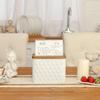 NIKKY HOME Kitchen 4x6 Metal White Recipe Box with Cards and Dividers, Diamond Embossed Pattern view 3