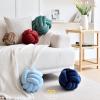 Sioloc Soft Knot Ball Pillows,Round Throw Pillow Cushion Home Decoration Plush Pillow,Throw Knotted Pillow Handmade Round Plush Pillow7.8inches,Teal view 2