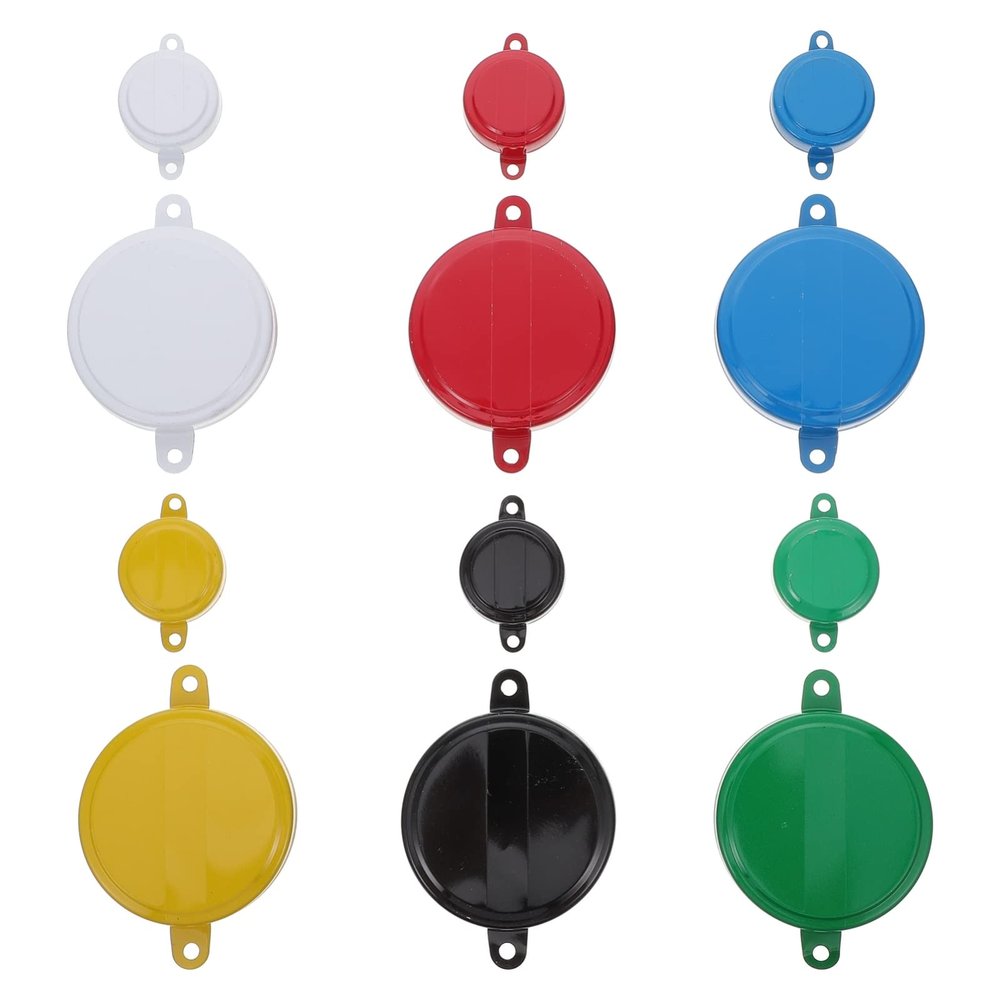 DOITOOL 20sets Iron Covers Seal Caps for Oil Drums and Water Easy to Use Iron Drum Sealing Lids Random Colors