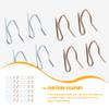 350pcs Curtain Hook Heavy Duty Curtain Rods Tie Back Hooks Coat Hanger Hooks Curtain for Drapes Flapper Accessories Heavy Duty Hooks On Drapery Hook Metal Iron S-Hook view 3