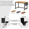 AHB 39" Rolling Computer Desk with 4 Smooth Wheels, Simple Style Mobile Writing Desk Home Office Study Table Movable Workstation with Metal Frame view 4