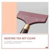 Silicone Wood Tea Scraper Cleaner Tea Accessories Dish Squeegee Tray Brush for Ceremony view 4