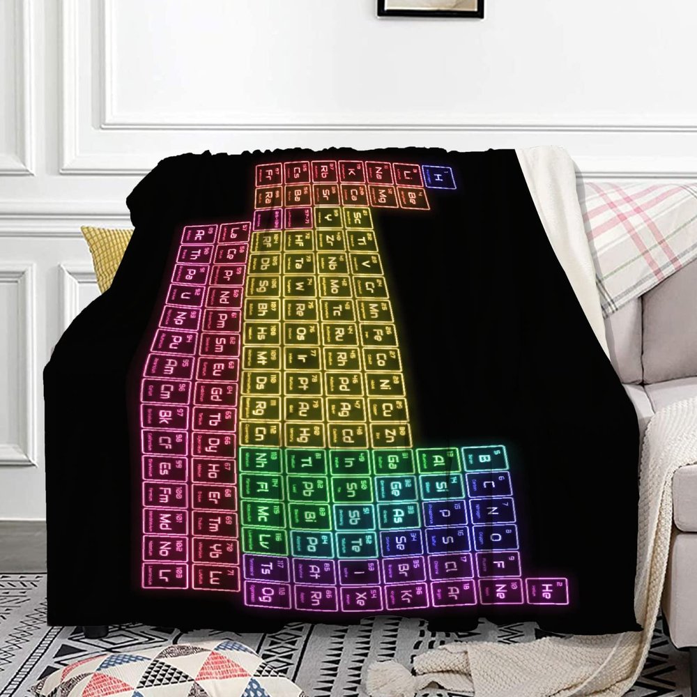Anuruddha Periodic Table Throw Blankets Used for Bed/Sofa Soft and Comfortable Microfiber Flannel Lightweight Baby Blankets for Girls Soft Plush Blanket Oversize 120x90 Inches