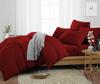 Oversized Queen Size Duvet Quilt Cover Burgundy 3 Piece Set, 600 Thread Count Egyptian Cotton with Zipper & 4 Corner Ties, Soft Breathable & Luxurious Bedding view 2