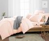 Oversized Queen Size Duvet Quilt Cover Peach 3 Piece Set, 600 Thread Count Egyptian Cotton with Zipper & 4 Corner Ties, Soft Breathable & Luxurious Bedding view 2