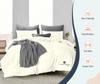 Oversized Queen Size Duvet Quilt Cover Ivory 3 Piece Set, 600 Thread Count Egyptian Cotton with Zipper & 4 Corner Ties, Soft Breathable & Luxurious Bedding view 3