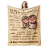 25th Anniversary Blanket Gifts 60"X 50" - Gift for 25th Wedding Anniversary - 25 Years of Marriage Gifts for Dad Mom Friends Grandparents - 25th Wedding Anniversary Blanket Gifts for Husband Wife view 1