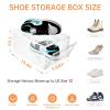 INSTY 12 Pack Large Shoe Storage Box, Clear Shoe Storage Organizer with Magnetic Door, Stackable,Shoe Containers For Display Sneakers, Easy Assembly, Fit up to US Size 12, Clear view 2