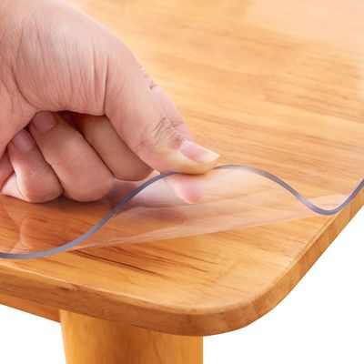 1.5mm Thick Clear Table Cover Protector 40x108" Large Table Protector for Dining Room Table Transparent Table Cover Protector Vinyl Crystal Tablecloth Protector Clear Plastic Table Cloth Easy Clean