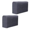 SEWACC 2pcs Stretch Sofa Armrest Covers Protective Towels for Home and Office Skin-Friendly Design Dark Grey for Furniture Protection and Style view 1