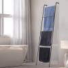 ABQ Blanket Ladder Outdoor Towel Rack for Pool, Decorative Metal Holder for The Living Room Bathroom, Black view 2