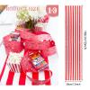 10 Pack Striped Table Runner Polyester Table Decor Classic Red and White Striped Table Runner Modern Elegant Design for Indoor Outdoor Events Banquet Party Wedding (12 x 72 Inch) view 2
