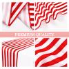 10 Pack Striped Table Runner Polyester Table Decor Classic Red and White Striped Table Runner Modern Elegant Design for Indoor Outdoor Events Banquet Party Wedding (12 x 72 Inch) view 3