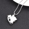 LiHiFG Sleeping Angel Wing Cat Memorial Pendant for Ashes - Loss of Pet Stainless Steel Keepsake Cremation Urn Jewelry view 3