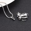LiHiFG Sleeping Angel Wing Cat Memorial Pendant for Ashes - Loss of Pet Stainless Steel Keepsake Cremation Urn Jewelry view 4