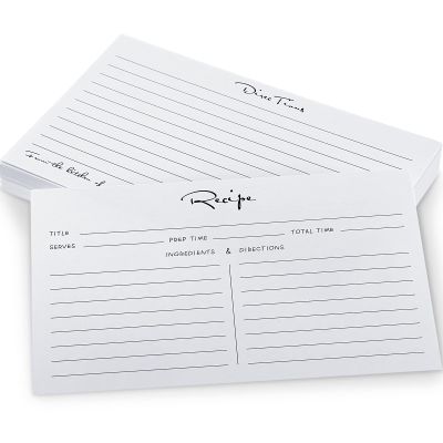 Outus 50 Pieces 4x6 Recipe Cards, Double Sided Blank Cards, Classic Style