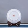 10.2inch Chinese Jingdezhen Peony Flower Pattern Decoration Hanging Plate Home Ornaments view 3