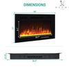Naomi Home Electric Fireplace 30 with Remote and Touch Screen Electric Fireplace Inserts Recessed 12 Flame Colors Heater Wall Mount with Carbon Crystal Logs 750W 1500W view 3