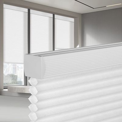 Light Filtering Cellular Shades Cordless Blinds Sulugood Honeycomb Shades Room Darkening Window Blinds for Home, Bedroom, Office, Light Filtering-White, 38.5" W x 72" H