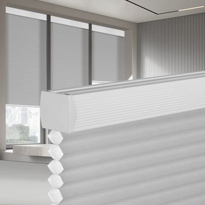 Light Filtering Cellular Shades Cordless Blinds Sulugood Honeycomb Shades Room Darkening Window Blinds for Home, Bedroom, Office, Light Filtering-Light Gray, 38.5" W x 72" H