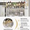 31" 39" Wine Glass Rack, Wall Mounted Wine Bottle Holder, Freestandin Ceiling Mounted Wine Rack, Hanging Champagne Goblets Holders For Bar, Cellar, Cabinet, Home, Kitchen view 3