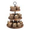 3 Tier Cupcake Stand, Wooden Tiered Serving Tray Cupcake Tower, Serving Stand Display Dessert Cookie Candy Buffet Holder for Home Tea Party, Wedding, Farmhouse Decor, Tea Party Decor view 1