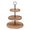 3 Tier Cupcake Stand, Wooden Tiered Serving Tray Cupcake Tower, Serving Stand Display Dessert Cookie Candy Buffet Holder for Home Tea Party, Wedding, Farmhouse Decor, Tea Party Decor view 2